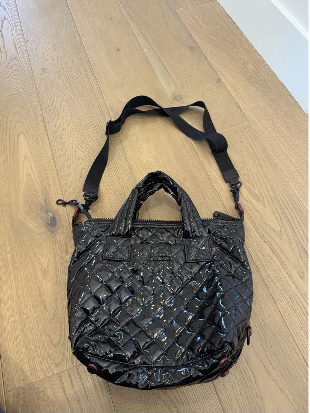 MZ Wallace Black Quilted Crossbody Tote